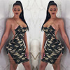 New Camouflage Print Spaghetti Strap Lace-Up Drawstring Cut Out Bodycon Clubwear Party Mini Dress New Camouflage Print Spaghetti Strap Lace-Up Drawstring Cut Out Bodycon Clubwear Party Mini Dress