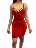 New Red Geometric Print Cut Out Spaghetti Strap Bodycon Backless Deep V-neck Clubwear Party Mini Dress New Red Geometric Print Cut Out Spaghetti Strap Bodycon Backless Deep V-neck Clubwear Party Mini Dress
