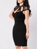 Black Cut Out Detail Bodycon Mini Dress