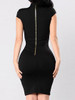 Black Cut Out Detail Bodycon Mini Dress