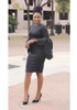 Black Ruffle Petal Sleeve Round Neck Elegant Bodycon Prom Evening Party Midi Dress