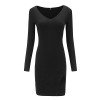 Casual 2018 Slit Bodycon Dress Wild Heart V Neck Dress