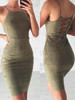 Casual Halter Off Shoulder Bodycon Mini Dress