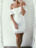 Casual Sexy Bateau Off Shoulder Bodycon White Solid Dress