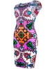 Casual Fantastic Round Neck Printed Bodycon Dress