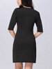 Casual Crew Neck Cartoon Printed Bodycon Dress With Half Sleeve
