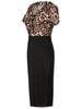 Casual V-Neck Ruffle Trim Leopard Bodycon Dress