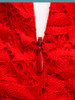 Casual Sweet Heart Hollow Out Plain Lace Bodycon Dress
