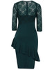 Casual Designed Flounce Hollow Out Solid Round Neck Bodycon Dress