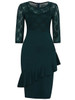 Casual Designed Flounce Hollow Out Solid Round Neck Bodycon Dress