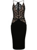 Casual Exquisite Spaghetti Strap Decorative Lace Bodycon Dress