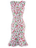 Cherry Printed Mermaid Bodycon Dress