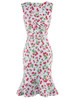 Cherry Printed Mermaid Bodycon Dress