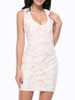 Casual X-Back Deep V-Neck Back Hole Plain Lace Bodycon Dress