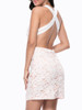Casual X-Back Deep V-Neck Back Hole Plain Lace Bodycon Dress