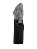 Casual Office Round Neck Zips Houndstooth Bodycon Dress