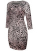 Casual Round Neck Animal Printed Leopard Bodycon Dress