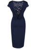 Casual Designed Graceful Round Neck Hollow Out Solid Bodycon Dress