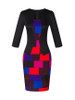 Casual Elegant Suitable Color Block Bodycon Dress