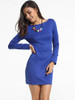 Casual Pockets Boat Neck Dacron Plain Bodycon-dress