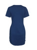 Casual Deep V-Neck Lace-Up Curved Hem Printed Bodycon Dress