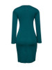 Casual Asymmetric Neckline Color Block Split Bodycon-dress