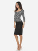 Casual Sweet Heart Decorative Button Split Houndstooth Bodycon Dress