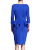 Casual Peplum Solid Color Elegant Boat Neck Bodycon Dress