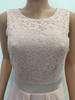 Pink Patchwork Lace Irregular Grenadine Zipper Homecoming Party Maxi Dress For Wedding