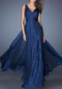 Blue Sequin Bridesmaid Prom Evening Party V-neck Party Chiffon Maxi Dress Blue Sequin Bridesmaid Prom Evening Party V-neck Party Chiffon Maxi Dress