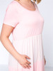 Casual Color Block Striped Round Neck Casual Plus Size Maxi Dress
