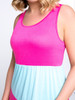 Casual Round Neck Color Block Striped Brilliant Plus Size Maxi Dress
