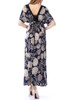 Casual Extraordinary Deep V-Neck Shell Print Plus Size Maxi Dress
