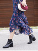 Casual Spaghetti Strap Tiered Printed Chiffon Maxi Dress