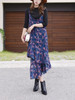 Casual Spaghetti Strap Tiered Printed Chiffon Maxi Dress