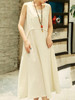 Casual Loose Swing Round Neck Plain Sleeveless Maxi Dress