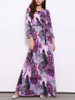 Casual V-Neck Animal Printed Leopard Maxi Dress