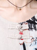 Casual Loose Round Neck Decorative Button Printed Maxi Dress