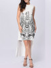 Casual Round Neck Trendy Printed High-Low Maxi Dress
