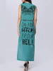 Casual Round Neck Trendy Printed High-Low Maxi Dress