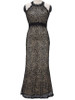 Casual Halter Hollow Out Lace Mermaid Maxi Dress