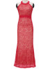 Casual Halter Hollow Out Lace Mermaid Maxi Dress