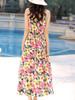 Casual Fantastic Swing Spaghetti Strap Floral Printed Maxi Dress