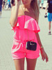 Casual Sexy Off The Shoulder Solid Color Flounce Romper Casual Sexy Off The Shoulder Solid Color Flounce Romper