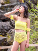 Sexy Two-Pieces Knitting Off Shoulder Bikini Swimwear