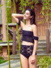 Sexy Two-Pieces Knitting Off Shoulder Bikini Swimwear