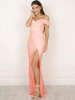 Solid Color Off-the-shoulder Split-side Maxi Dress