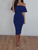 Casual Sexy Off The Shoulder Flounce Solid Color Dress Casual Sexy Off The Shoulder Flounce Solid Color Dress