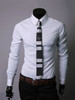 Casual Office Basic Turn Down Collar Plain Men Shirt
