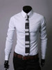 Casual Office Basic Turn Down Collar Plain Men Shirt